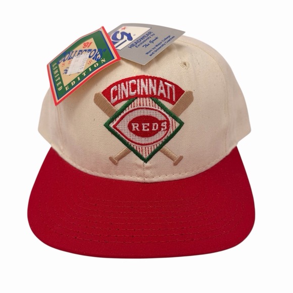 Other - Vintage 1991 Cincinnati Reds‎ Snapback Hat The Game Cream Red NWT Limited